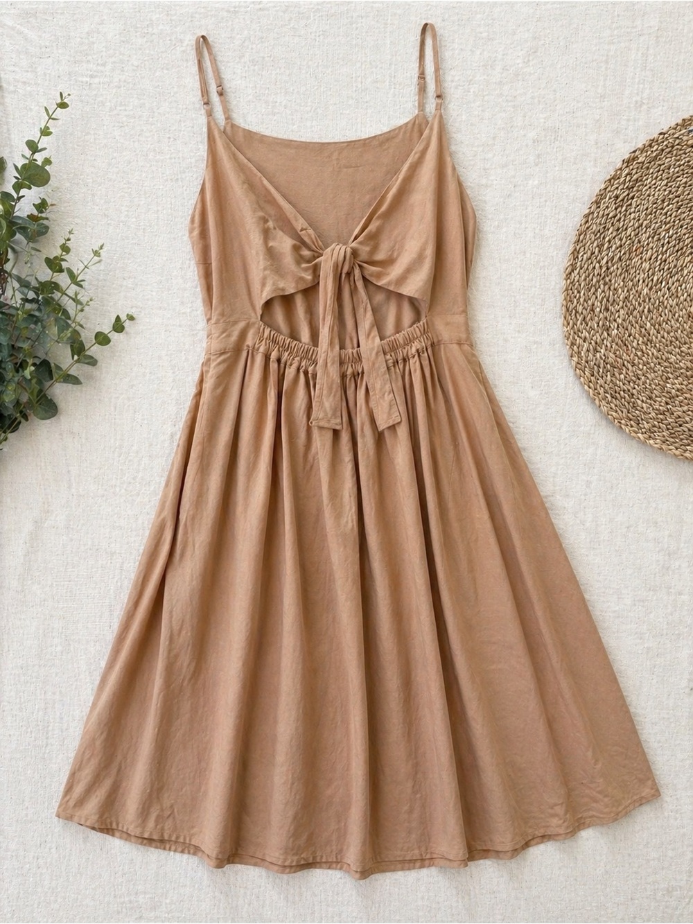 RW&co Spaghetti Strap Midi Dress Open Back Tie Detail - Picture 12 of 12